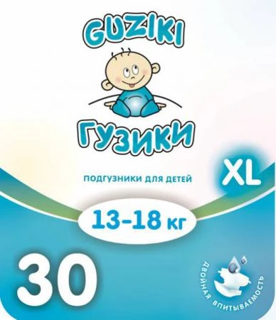 Фото Подгузники GUZIKI XL 30 шт. (13 -18 кг)