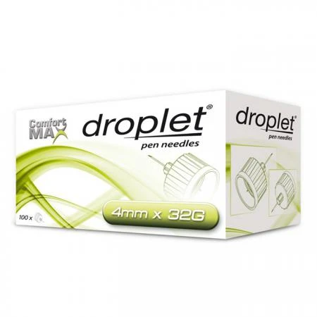 Фото Иглы для инсулиновых шприц-ручек Droplet 4 мм х 32G (100 шт.)