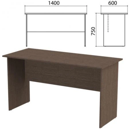 Фото Стол письменный "Канц", 1400х600х750 мм, цвет венге (КОМПЛЕКТ)