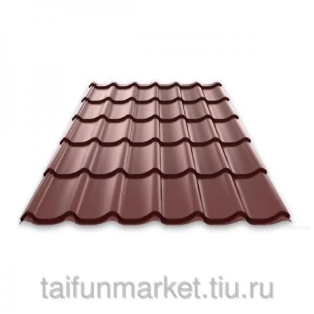 Фото Металлочерепица Grand Line Classic Solano Chocolate Brown