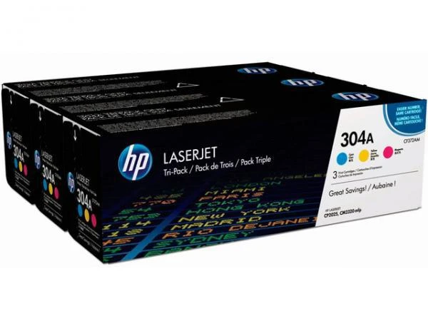 Фото Расходные материалы HP 304A CYM Tri-Pack LaserJet Toner Cartridge