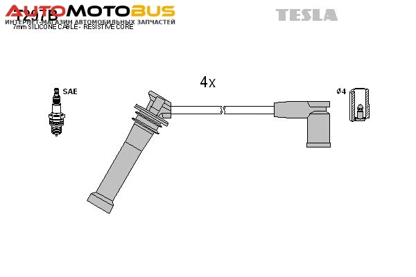 Фото Комплект проводов зажигания TESLA T297B