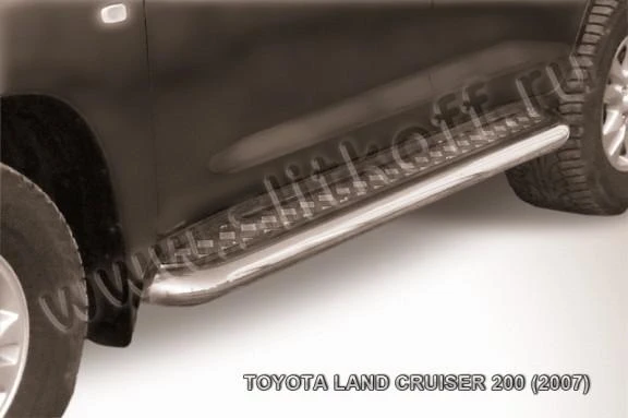 Фото Slitkoff Защита порогов d76 с листом Toyota Land Cruiser 200 2007