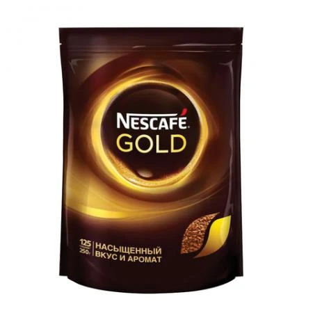 Фото Кофе растворимый NESCAFE (Нескафе) "Gold",сублимированный, 250 г, мягкая упаковка