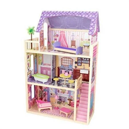 Фото Домик из дерева для кукол 30 см, с мебелью 10 предметов, "Кайла" (Kayla dollhouse) (65092_KE)