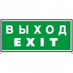 фото Знак безопасности NPU-2110.E50 Выход-EXIT | код. a10870 | белый Свет