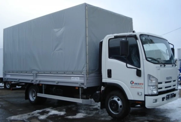 Фото ISUZU NPR75 LK 5 т борт сталь + тент 29м3 5.2х2.55 2012гв Новый