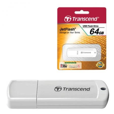 Фото Флэш-диск 64 GB, TRANSCEND Jet Flash 370, USB 2.0, белый