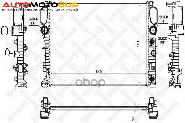 Фото Радиатор системы охлаждения Stellox 1025454SX
