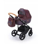 фото Коляска 2в1 BeBe-Mobile Ravenna V6 кожа фиолетовая/оранжевая + фиолетовый