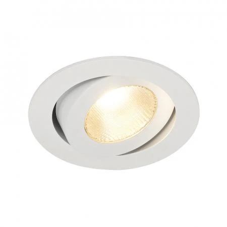 Фото CONTONE® TURNO ROUND светильник встраиваемый с COB LED 13Вт (16Вт), 3000К-2000К, 890lm, с БП, белый | 161271 SLV