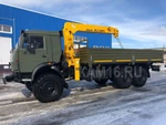 фото Камаз 43118 военный армейский бортовой с кран манипулятором кму Soosan 5 тонн