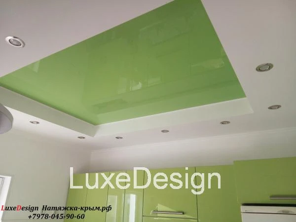 Фото Европейские натяжные потолки на кухне LuxeDesign