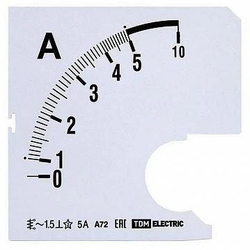 Фото Шкала Ш72 5/5А-1,5 (для А72 Х/5А) | код. SQ1102-0253 | TDM