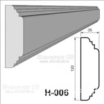 фото Декоративные элементы лепнины - фасадный декор наличник Н-006 на окна из пенопласта