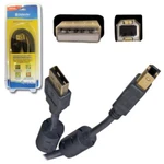 фото Кабель USB 2.0 AM-BM, 1,8 м, DEFENDER, 2 фильтра, для подключения принтеров, МФУ и периферии