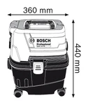 Фото №3 Пылесос строительный BOSCH GAS 15 PS (1100 Вт,15л, 33 л/с, насадки, 6 кг) (Пылесосы строительные)