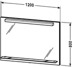 фото Зеркало с подсветкой 120 х 80 Duravit 7214.37 (бел. алюмин)