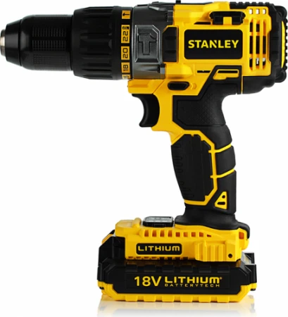 Фото Аккумуляторная ударная дрель-шуруповерт Stanley STDC18LHBK