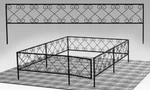 фото Металлическая оградка №99 - изготовим по вашим размерам