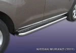 фото Slitkoff Защита порогов d57 с листом Nissan Murano 2011