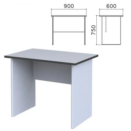 Фото Стол письменный "Монолит", 900х600х750 мм, цвет серый, СМ19.11