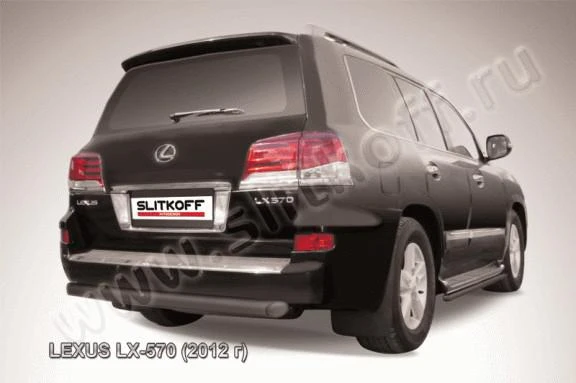 Фото Slitkoff Уголки d76 черные LEXUS LX-570 (2012)