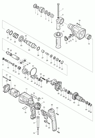 Фото Makita Ударник для HR2460/HR2470/ перфоратор Makita HR2811FT рис.( 37)