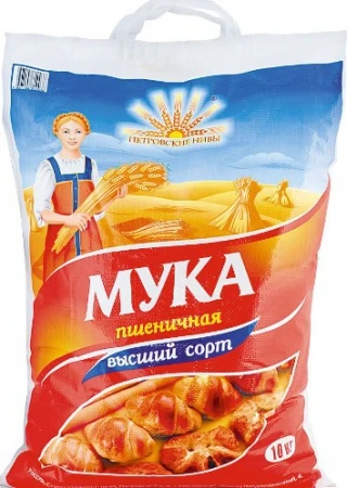 Фото Мука пшеничная хлеб В/С "П.Нивы" (10 кг) 50/10кг