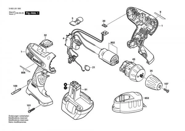 Фото BOSCH Этикетка типа Nameplate шуруповерта Bosch PSR 12-2 (3603J51500)(рис.808)