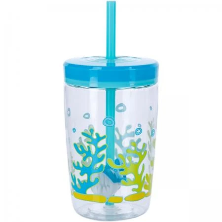 Фото Стакан детский для воды с трубочкой Contigo Floating Straw Tumbler (0,47 литра)