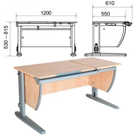 Фото Стол-парта регулируемый ДЭМИ СУТ.17