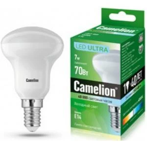 Фото Светодиодная лампа 7вт 220в camelion led7-r50/845/e14 12038