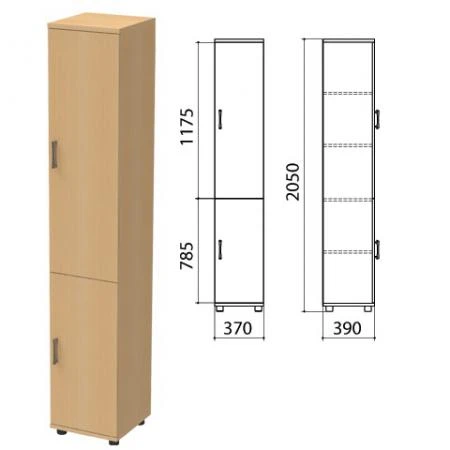 Фото Шкаф закрытый "Монолит", 370х390х2050 мм, цвет бук бавария (КОМПЛЕКТ)