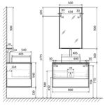 фото Тумба под раковину Aquanika LOFT 80 AQLO805550BRU104 80x55,5x50 см. древесный аттик