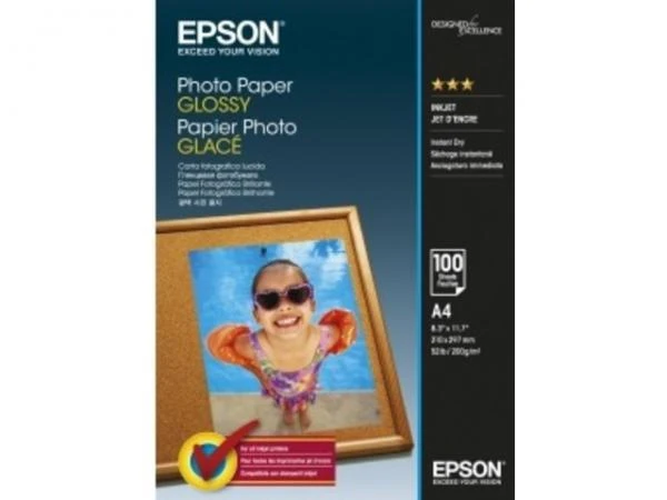 Фото Расходные материалы Epson Photo Paper Glossy 200 гр/м2, A4 (100 листов)