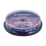 фото Диски DVD+R (плюс) VERBATIM 4,7 Gb 16x