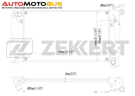 Фото Радиатор охлаждения двигателя ZEKKERT MK-1224