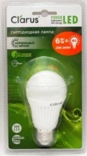 Фото Светодиодная лампа Clarus LED Classic A55-N 6W, E27, 220-240V, 4100K