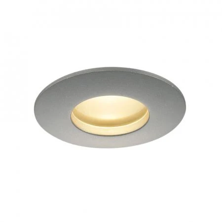 Фото OUT 65 ROUND LED SET, светильник IP65 встраив. с LED 9(12)Вт, 38°, 3000K, 460lm, с БП, серебристый | 114464 SLV