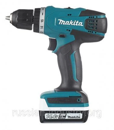 Фото Дрель-шуруповерт аккумуляторная Makita DF347DWE 14.4 В 1.5 Ач 30 Нм Li-ion