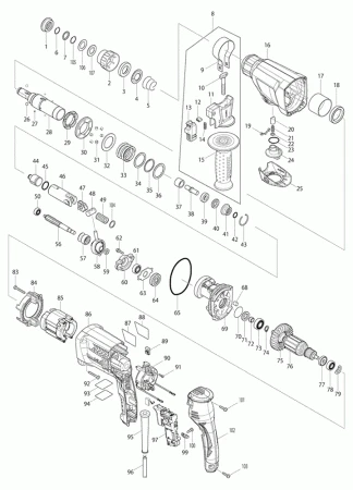 Фото Makita Косозубая шестерня 26 к HR2610 перфоратор Makita HR2631FТ рис.( 64)