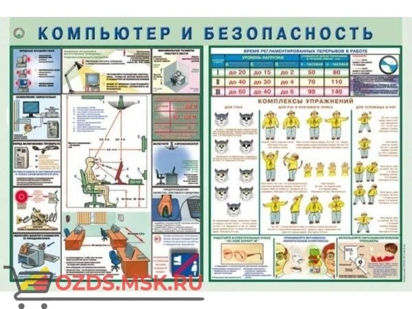 Фото Требования безопасности при работе на компьютере