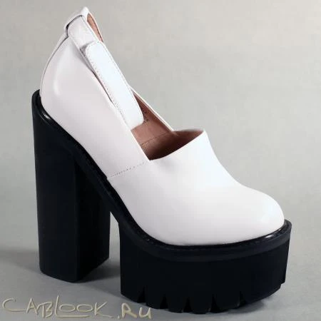 Фото Jeffrey Campbell Джеффри Кэмпбелл модные туфли женские SCULLY white/black