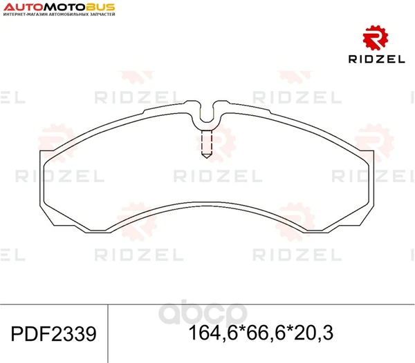 Фото Комплект тормозных колодок RIDZEL PDF2339