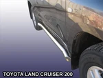 фото Slitkoff Защита порогов d76 с гибами Toyota Land Cruiser 200 2007