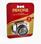 фото Фонарь налобный "РЕКОРД" SH-0407-01 (3xR03) Silver (7 светодиодов)