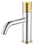 фото Boheme Stick 121-CRG Смеситель для умыв. низ. CHROME DIAMOND GOLD