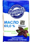 Фото №2 Масло сливочное Минская марка закусочное соленое прованские травы 69% 180г фольга