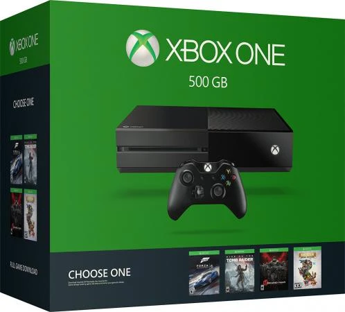 Фото Microsoft Игровая приставка Microsoft Xbox One 500Gb + Rare Replay + GOW + Forza Motorsport 6 + Rise of the Tomb Raider